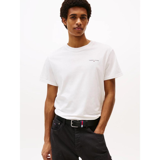 Tommy Hilfiger Ανδρική κοντομάνικη μπλούζα Linear Logo Slim Crew Neck T-Shirt